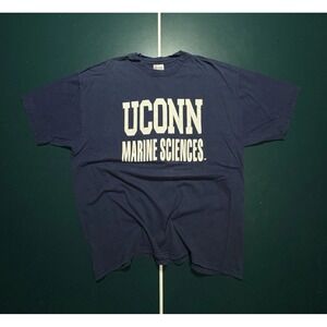 Vintage 90s UCONN Marine Sciences T Shirt XL University Of Connecticut Huskies